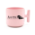 Pastel Pembe Seramik Latte Fincanı