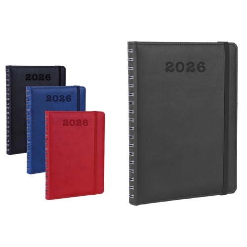 Termo Deri Kapaklı Gizli Spiralli Ajanda