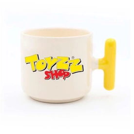 Sarı Kulplu Seramik Latte Fincanı