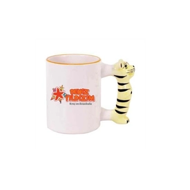 Kaplan Figür Kulplu Seramik Kupa