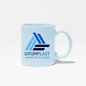  Pastel Mavi Seramik Kupa