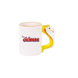 Ejderha Figür Kulplu Seramik Kupa