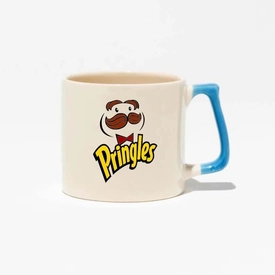 Luks Mavi Kulplu Seramik Kupa