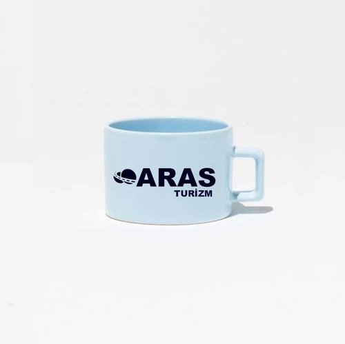 Seramik Pastel Mavi Nescafe Fincanı