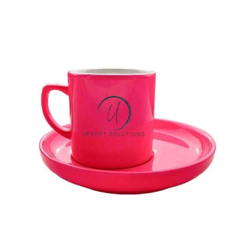 Seramik Neon Pembe Kahve Fincanı